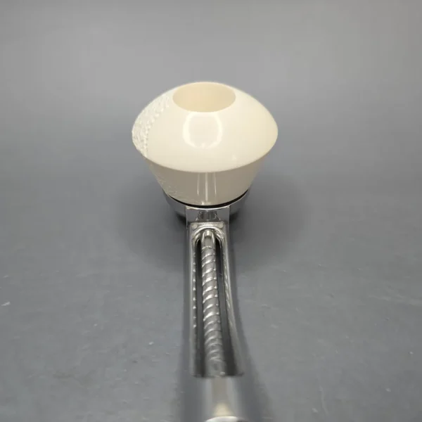 Falcon Bent Multipurpose w/ MBSD Meerschaum Dublin Block Meerschaum Bowl Pipe, New - Image 6