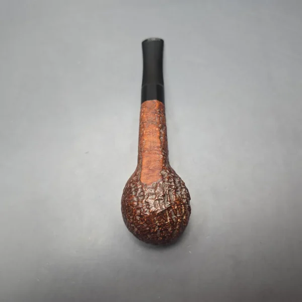Sasieni Family Era (1960-79) Four Dot Ruff Root Hurlingham S Sandblasted Apple Estate Briar Pipe, English Estates - Image 9