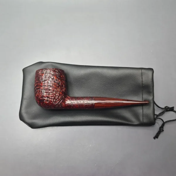 Graziano Tendi Sandblasted "LBS" Billiard Handmade Briar Pipe, New - Image 14