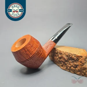 Graziano Tendi Sandblasted Stacked Bulldog Handmade Briar Pipe, New