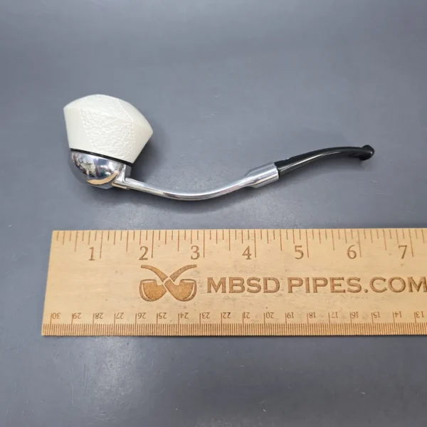 Falcon Bent Multipurpose w/ MBSD Meerschaum Dublin Block Meerschaum Bowl Pipe, New - Image 11