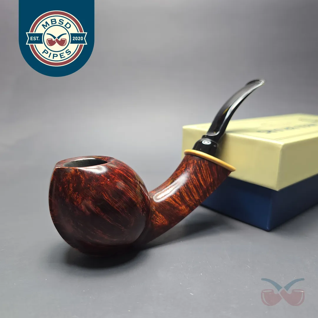 MBSD Briars Modern Masters 2 Smooth Blowfish w/ Boxwood Handmade Briar Pipe, New