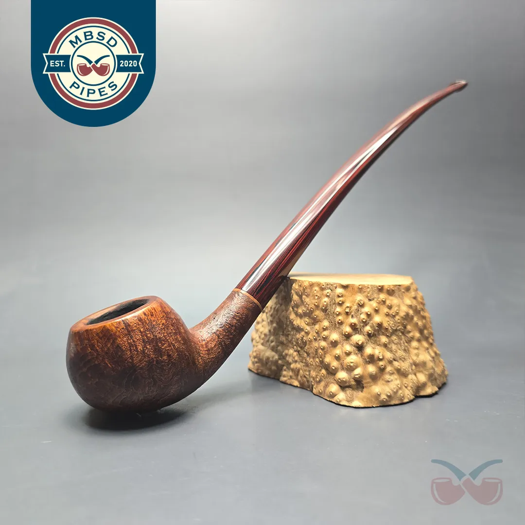 Sean Reum Contrast Sandblasted Churchwarden Estate Briar Pipe, American Estates