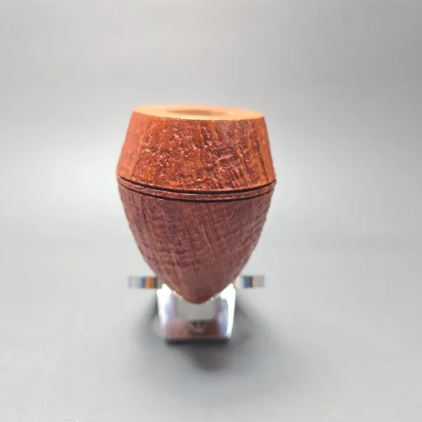 Graziano Tendi Sandblasted Stacked Bulldog Handmade Briar Pipe, New - Image 3