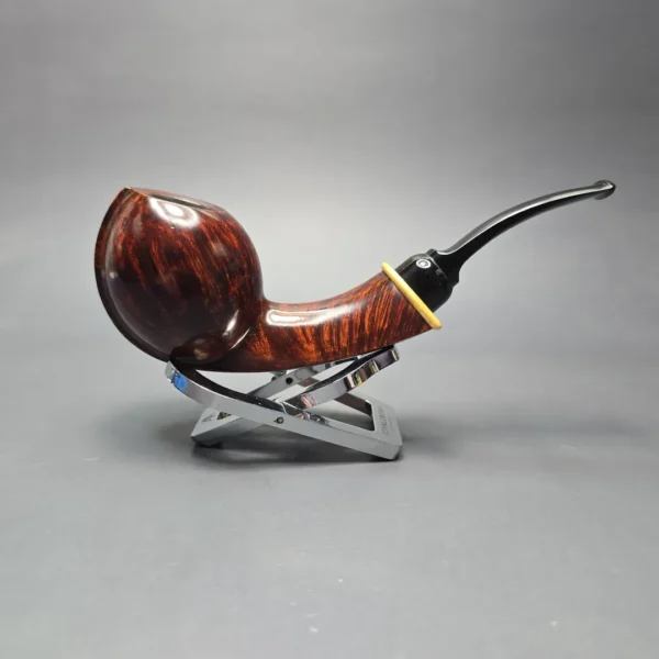 MBSD Briars Modern Masters 2 Smooth Blowfish w/ Boxwood Handmade Briar Pipe, New - Image 3