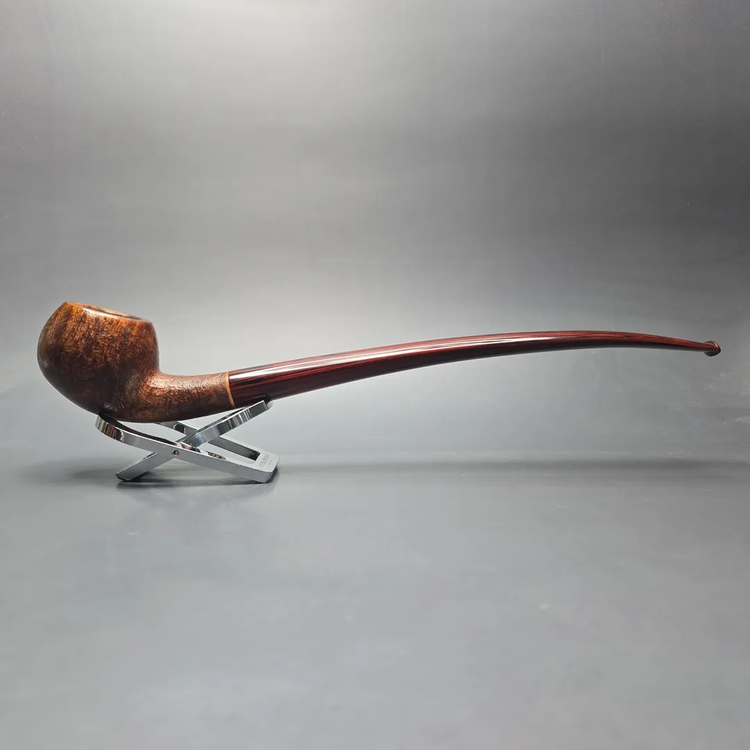Sean Reum Contrast Sandblasted Churchwarden Estate Briar Pipe, American Estates - Image 2