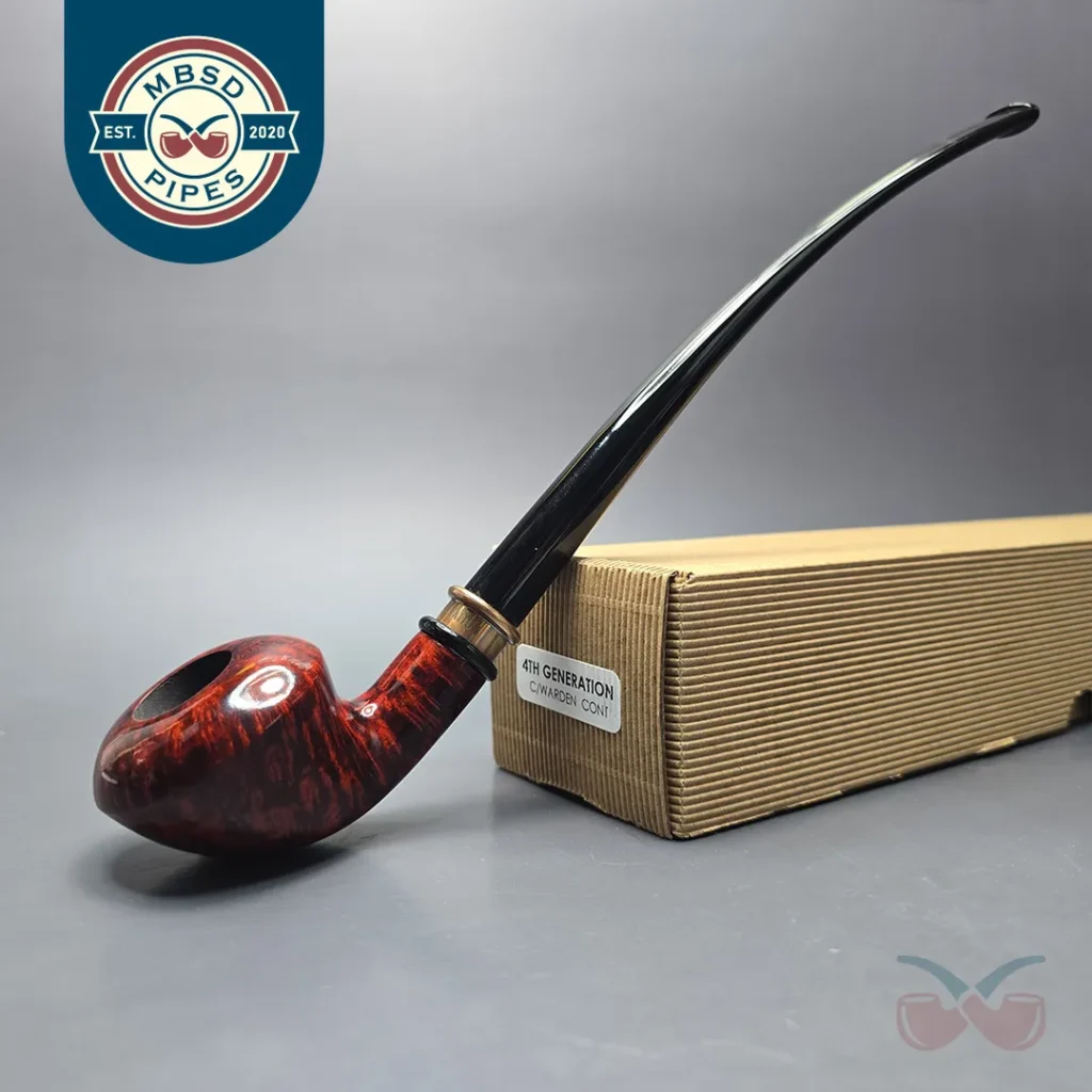 4th Generation (by Chacom) Smooth Churchwarden with Brass (Unsmoked Estate)