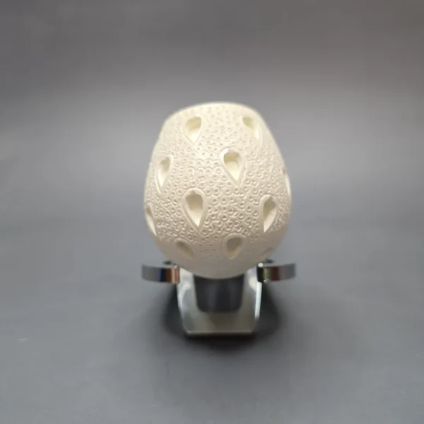 MBSD Meerschaum Silver Lattice Carved Bent Billiard Reverse Calabash Block Meerschaum Pipe, New - Image 4