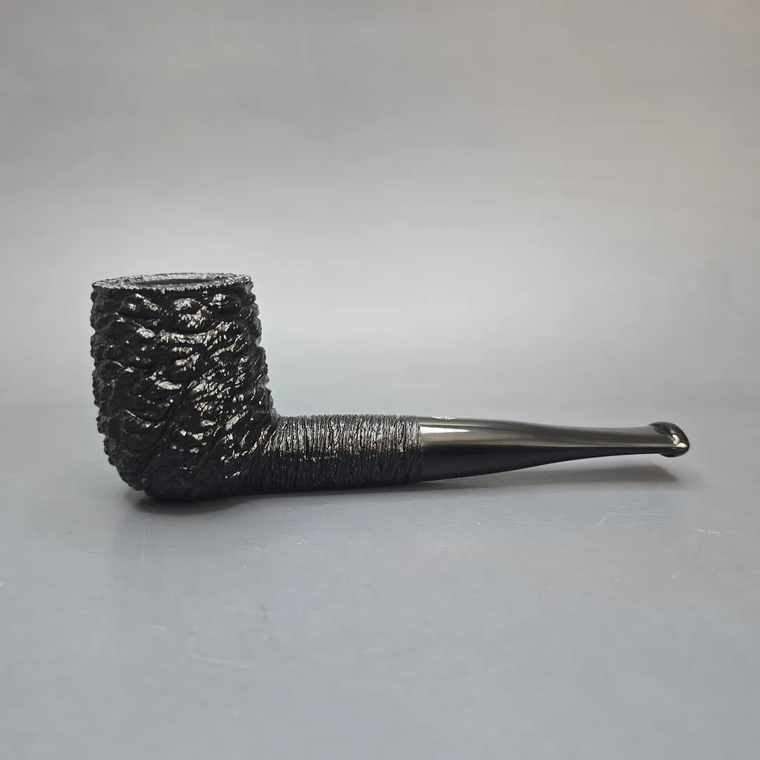 Savinelli 150th Anniversary Capri Root Briar 141 KS Rusticated Bent Billiard Briar Pipe, New - Image 2