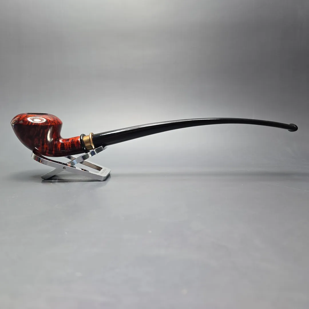 4th Generation (by Chacom) Smooth Churchwarden with Brass (Unsmoked Estate) - Image 2