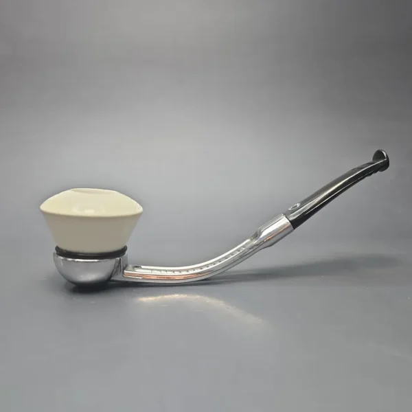Falcon Bent Dental w/ MBSD Meerschaum Dublin Block Meerschaum Bowl Pipe, New - Image 14