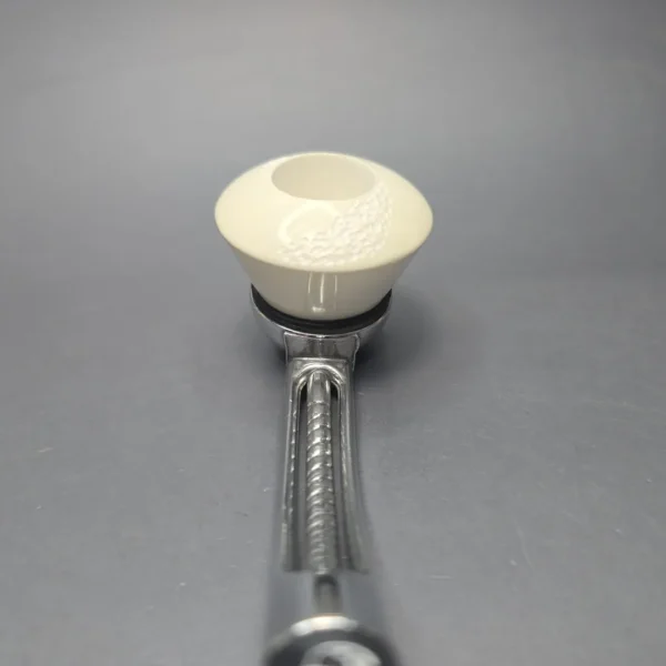 Falcon Bent Dental w/ MBSD Meerschaum Dublin Block Meerschaum Bowl Pipe, New - Image 9