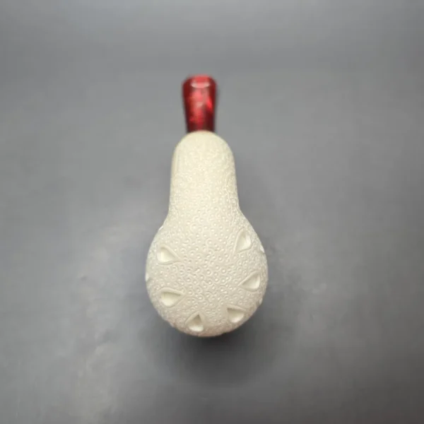 MBSD Meerschaum Silver Lattice Carved Bent Billiard Reverse Calabash Block Meerschaum Pipe, New - Image 11