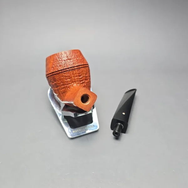 Graziano Tendi Sandblasted Stacked Bulldog Handmade Briar Pipe, New - Image 13