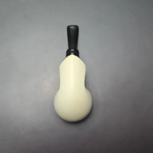 MBSD Meerschaum Silver Smooth Danish Bulldog Reverse Calabash Block Meerschaum Pipe, New - Image 8