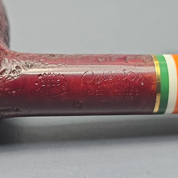 Peterson 2026 St Patrick's Day 15 Sandblasted Billiard Briar Pipe, New - Image 11