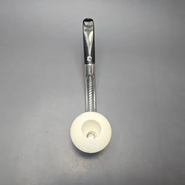 Falcon Bent Dental w/ MBSD Meerschaum Dublin Block Meerschaum Bowl Pipe, New - Image 6