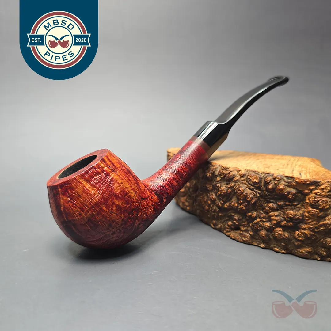 Sean Reum Glacier Sandblasted Apple Estate Briar Pipe, American Estates