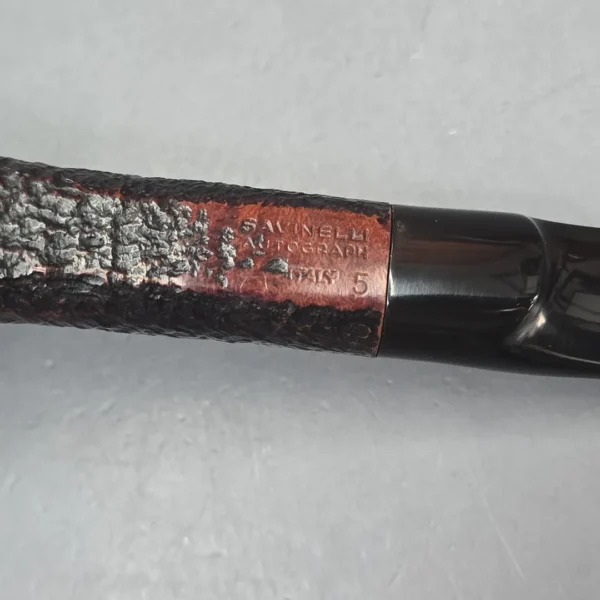 Savinelli Autograph 5 Sandblasted Long Shank Dublin Estate Briar Pipe, Italian Estates - Image 11