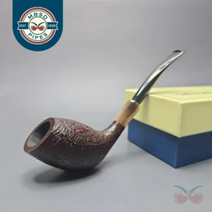 MBSD Briars Modern Masters 3 Sandblasted Tulip w/ Faux Horn Handmade Briar Pipe, New