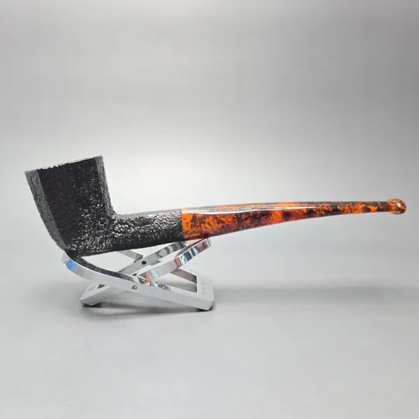 Savinelli Ottagono Long II Sandblasted Panel Dublin Briar Pipe, New, 6mm - Image 3