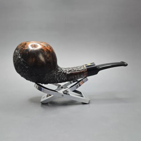 Poul Winslow Crown Viking Partially Rusticated Apple Estate Briar Pipe, Danish Estates - Image 14