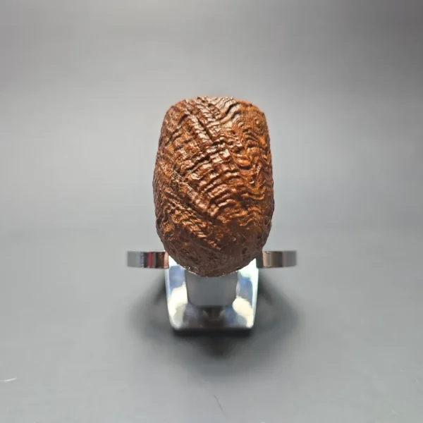 Charatan's Make Reuben Era 110 Sandblasted Bent Billiard Estate Briar Pipe, Unsmoked - Image 4