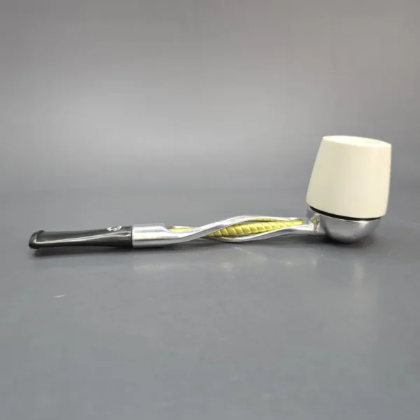 Falcon Shillelagh Green w/ MBSD Meerschaum Brandy Block Meerschaum Bowl Pipe, New - Image 4