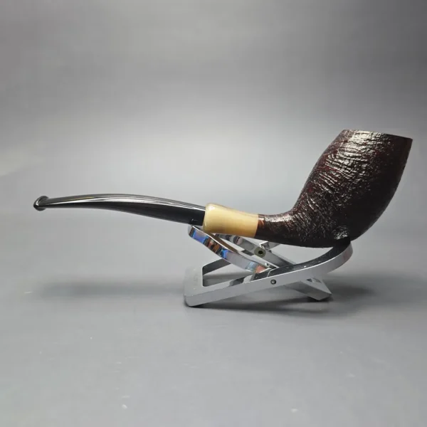 MBSD Briars Modern Masters 3 Sandblasted Tulip w/ Faux Horn Handmade Briar Pipe, New - Image 5
