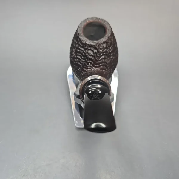 Abe Herbaugh Sandblasted Brandy w/ Silver Estate Briar Pipe, American Estates - Image 5