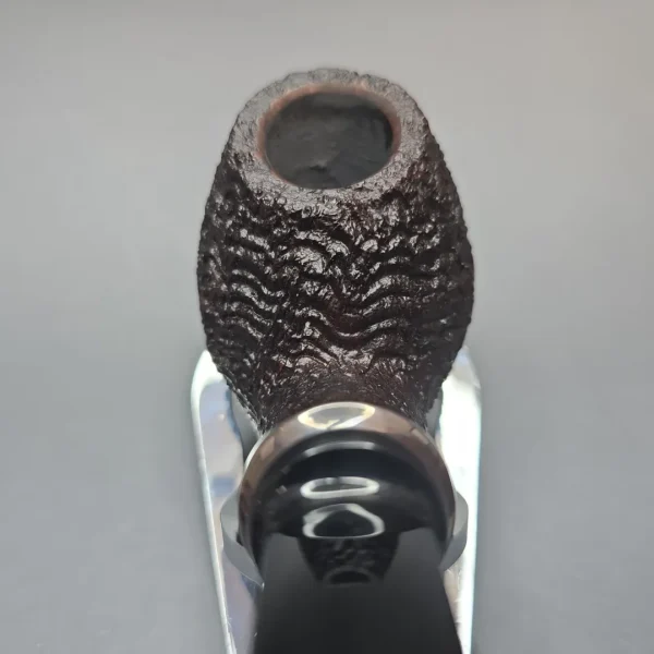 Abe Herbaugh Sandblasted Brandy w/ Silver Estate Briar Pipe, American Estates - Image 6