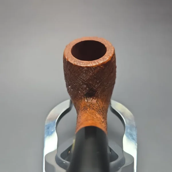 Charatan's Make Reuben Era 110 Sandblasted Bent Billiard Estate Briar Pipe, Unsmoked - Image 5