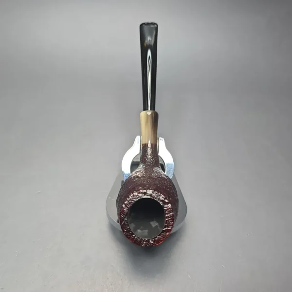 MBSD Briars Modern Masters 3 Sandblasted Tulip w/ Faux Horn Handmade Briar Pipe, New - Image 9