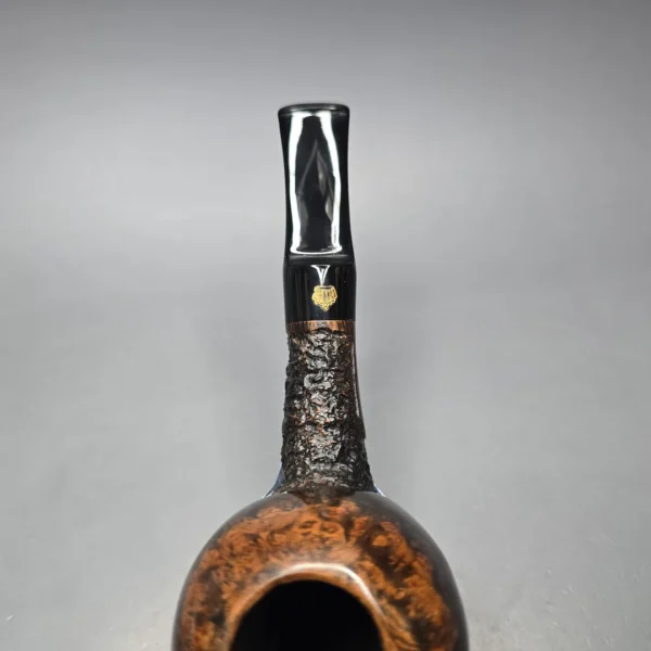 Poul Winslow Crown Viking Partially Rusticated Apple Estate Briar Pipe, Danish Estates - Image 8