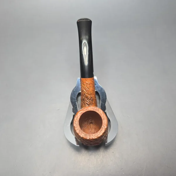 Charatan's Make Reuben Era 110 Sandblasted Bent Billiard Estate Briar Pipe, Unsmoked - Image 8