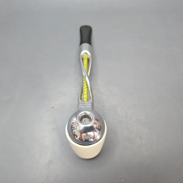 Falcon Shillelagh Green w/ MBSD Meerschaum Brandy Block Meerschaum Bowl Pipe, New - Image 10