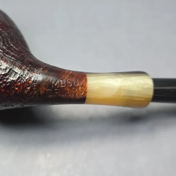 MBSD Briars Modern Masters 3 Sandblasted Tulip w/ Faux Horn Handmade Briar Pipe, New - Image 11