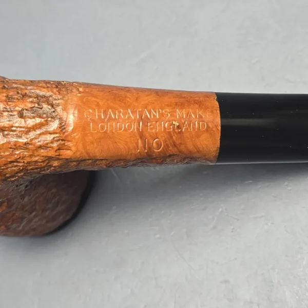 Charatan's Make Reuben Era 110 Sandblasted Bent Billiard Estate Briar Pipe, Unsmoked - Image 11