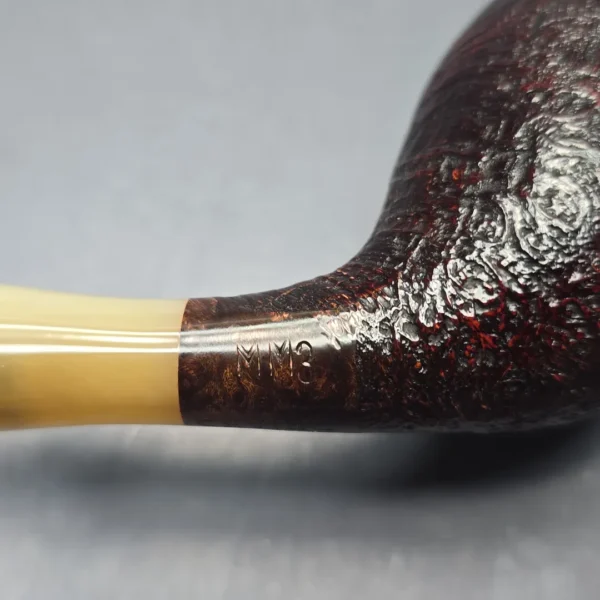 MBSD Briars Modern Masters 3 Sandblasted Tulip w/ Faux Horn Handmade Briar Pipe, New - Image 12