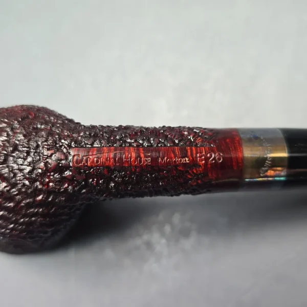 Walt Cannoy Cardinal House Morton Partially Rusticated Dublin w/ Silver Handmade Briar Pipe, New - Image 10
