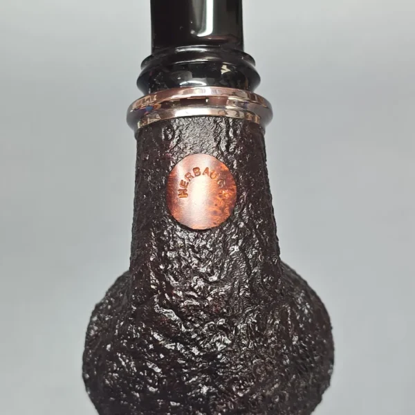 Abe Herbaugh Sandblasted Brandy w/ Silver Estate Briar Pipe, American Estates - Image 11