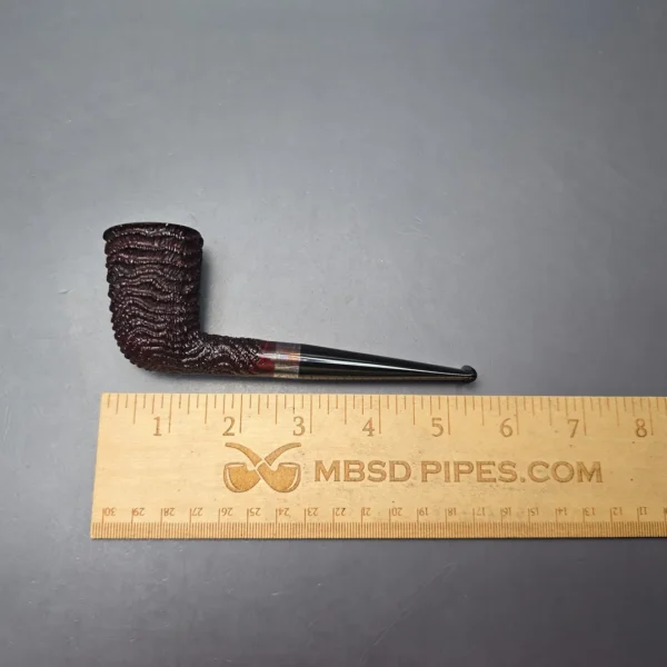 Walt Cannoy Cardinal House Morton Partially Rusticated Dublin w/ Silver Handmade Briar Pipe, New - Image 11