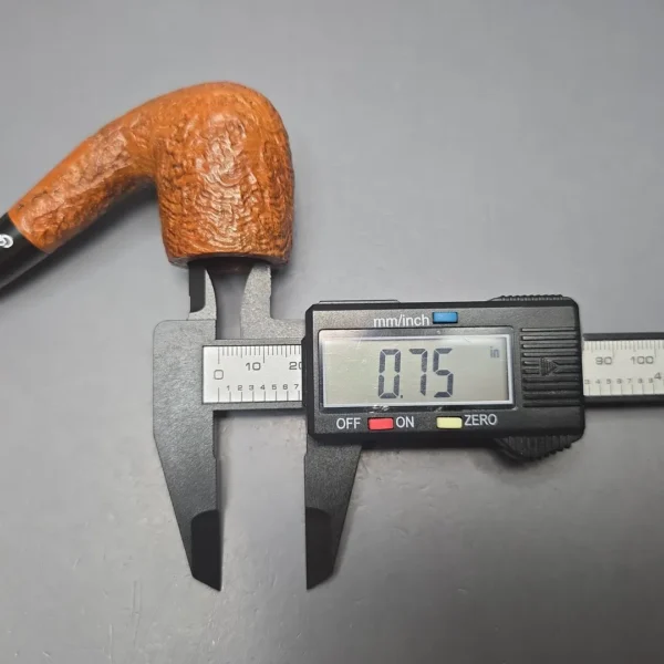 Charatan's Make Reuben Era 110 Sandblasted Bent Billiard Estate Briar Pipe, Unsmoked - Image 12