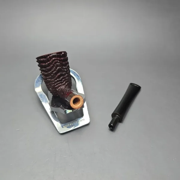 Walt Cannoy Cardinal House Morton Partially Rusticated Dublin w/ Silver Handmade Briar Pipe, New - Image 13