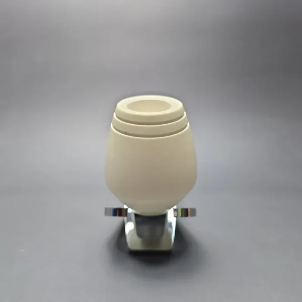 MBSD Meerschaum Silver Smooth Devil Anse Reverse Calabash Block Meerschaum Pipe, New - Image 4