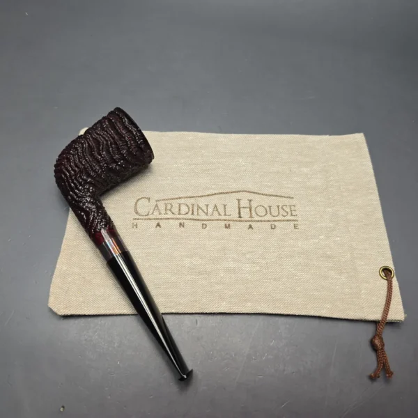 Walt Cannoy Cardinal House Morton Partially Rusticated Dublin w/ Silver Handmade Briar Pipe, New - Image 14