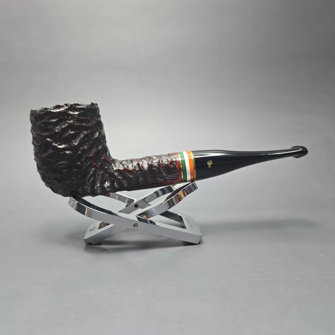 Peterson 2026 St Patrick's Day 107 Rusticated Billiard Briar Pipe, New - Image 2