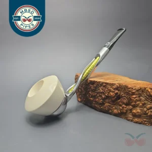 Falcon Shillelagh Green w/ MBSD Meerschaum Dublin Block Meerschaum Bowl Pipe, New
