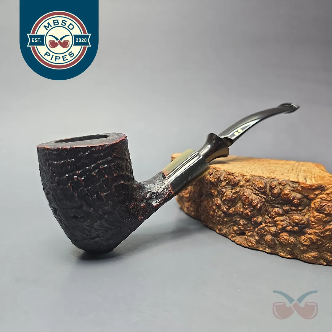 Savinelli Nonpareil 9408 Sandblasted Pickaxe w/ Horn Estate Briar Pipe, Italian Estates