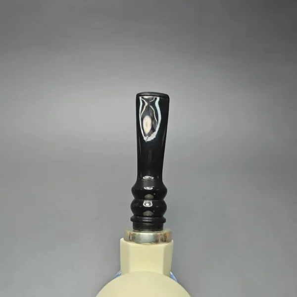MBSD Meerschaum Silver Smooth Devil Anse Reverse Calabash Block Meerschaum Pipe, New - Image 8